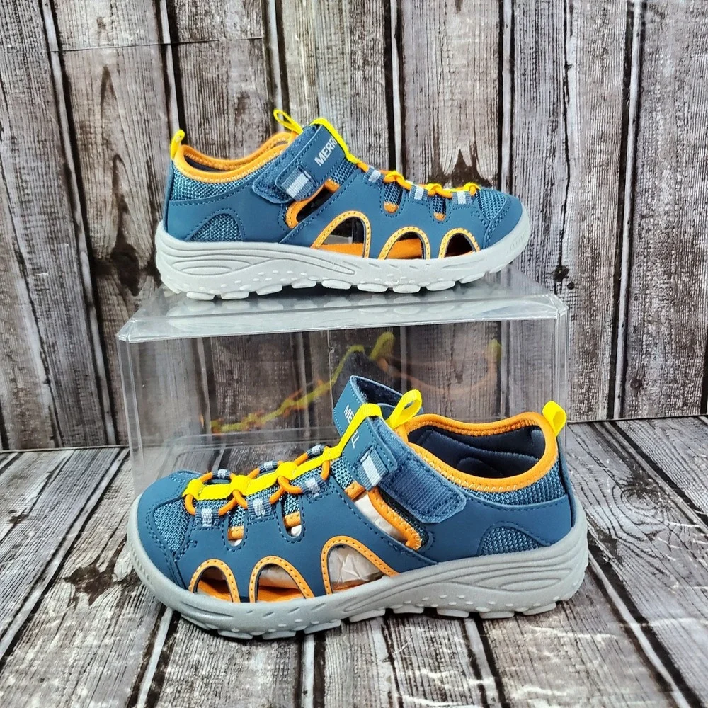 Merrell Youth Hydro Trekker MK166972 Navy Orange Sandal Size 12 M